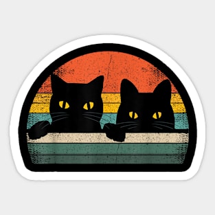 Black Cat Vintage Retro Sticker